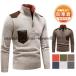  Golf wear men's Golf sweater knitted reverse side boa reverse side nappy Golf half Zip business Golf tops knitted sweater high‐necked snowsuit autumn winter 