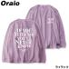 [ товар ограничен ] одежда Oraio( Ora Io ) графика Bick long T KOT S lilac 
