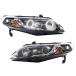 ���¹�͢���ʡ� TRQ 2 Piece Headlight Assembly Set Performance LED Halo LED Tube