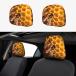¹͢ʡFHEBNDS Bee On Honeycomb Car Headrest Cover 2 Pcs Universal Soft