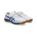  Asics JUNIOLE 7 IN /juni ole 7 in ( закрытый / Индия a) 1104A055-100 Junior ( детский ) футзал обувь белый / Asics голубой 