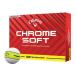  Япония стандартный товар Callaway CHROME SOFT( Хромированный soft ) мяч 2025 год модели 360 YLW STRIPE( желтый полоса ) 1 дюжина (12 штук входит )