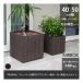  дом стиль E002-CU4050S-DBR [FARBOR] мех балка дерево style FRP посадочная машина ширина 40*50 ( прямоугольник ) большой маленький 2 шт. комплект темно-коричневый производитель прямая поставка 