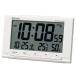  Seiko часы (Seiko Clock) класть часы белый корпус размер :9.1×14.8×4.7cm глаз ... часы радиоволны цифровой календарь 