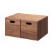  старт  King грудь Muji Ryohin ширина 37× глубина 28× высота 18.5cm половина выдвижной ящик 2 шт грецкий орех материал . доска шкаф грудь 