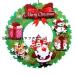  Christmas decoration lease paper party entranceway door decoration indoor outdoors Galland Santa Claus party wall window. equipment ornament 