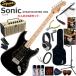 Squiersk тросик Squier Sonic Stratocaster HSS/BLK электрогитара начинающий комплект многофункциональный * высококачественный звук. YAMAHA THR5. входить ... взрослый 19 позиций комплект 