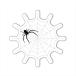 ( прозрачный ) Spider стикер белый 5cm маленький ..kmo гнездо Halloween .... интересный do сверло 