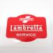 Sticker -LAMBRETTA Innocenti Lambretta Service 90x60- RED ƥå ץ Υƥ LI/TV/SX/GP/DL ǥ