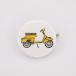 Button badge 25mm Scooter yellow ̥Хå  Vespa Lambretta ٥ ֥å 50S 100 et3 GTR RALLY PX200E 160GS