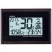カシオ 電波時計 壁掛け時計 デジタル 掛け時計 おしゃれな ブラック 黒 (CL15JU48) 六曜表示 日付 曜日 カレンダー 温度 湿度計付き CASIO ウォールクロック