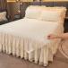  подзор простыня одиночный полуторный оборка Flat простыня покрывало bed простыня bed сиденье покрывал коврик покрытие постельные принадлежности покрытие элегантный 