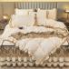  подзор с хлопком полуторный комплект мытье ... мягкий гонки имеется двойной King кровать простыня элегантный красивый . elegant сверху товар оборка покрывало 