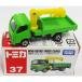 [ б/у немедленная уплата ]{MDL} Tomica No.37 Hino Dutro с краном грузовик ( зеленый × желтый / красный коробка ) конечный продукт миникар Takara Tommy (20120218)