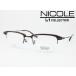 NICOLE ニコル メガネ 薄型非球面レンズセット 13286-2 度付き対応 近視 遠視 老眼 遠近両用 メンズ レディース クラシカル サーモント ブロウ ブロー