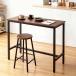 �J�E���^�[�e�[�u�� ����90cm �o�[�e�[�u�� �n�C�e�[�u�� �y�� �R���p�N�g �g���ȒP �ؖ� �e�X�N �p�\�R���f�X�N ��Ƒ� �ݑ�Ζ� �ؐ� ������� �k�� ��100cm �֘A�摜1