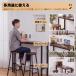 �J�E���^�[�e�[�u�� ����90cm �o�[�e�[�u�� �n�C�e�[�u�� �y�� �R���p�N�g �g���ȒP �ؖ� �e�X�N �p�\�R���f�X�N ��Ƒ� �ݑ�Ζ� �ؐ� ������� �k�� ��100cm �֘A�摜2