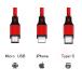 iPhone17�P�[�u�� USB Type-C 3in1 iPhone17 16 17Pro Air 17ProMax Android�p micro USB �}���[�d USB�P�[�u�� ���ϋv�i�C�����yPL�ی������ςݐ��i�E���S�z �֘A�摜3