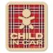  детский in машина CHILD IN CAR магнит стикер ребенок ..... ( магнитный / в клетку CHILD красный )