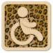  wheelchair Mark disabled sticker / wheelchair wheelchair well cab ... pattern leopard print ( sticker type / wheelchair leopard print )