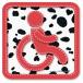  wheelchair Mark disabled sticker wheelchair wheelchair well cab ( sticker type / wheelchair Dalmatian pattern )