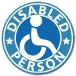  wheelchair Mark sticker disabled Mark wheelchair wheelchair well cab ( sticker type / wheelchair blue )