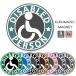  wheelchair Mark magnet sticker / disabled Mark wheelchair wheelchair well cab ( magnet type / wheelchair en) all 8 color 