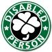  clover Mark disabled Mark sticker four leaf Mark well cab wheelchair ( sticker type / clover green )