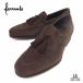 FERRANTEfe Ran te замша кожа кисточка Loafer ARNOaruno Brown подпалина чай мужской обувь Италия бренд внутренний стандартный товар 