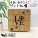  домашнее животное домашний алтарь Cube type домашний алтарь LOVE лапа .. через печать ввод LED свет натуральный Brown 6 размер до. погребальная урна место хранения домашнее животное .. memorial box симпатичный 