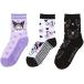  Sanrio SANRIO Kids носки 3 пар комплект носки 19-21cm черный микро mi Chan kuromi ребенок 455539