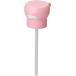  small forest resin PET bottle straw cap with attachment . pink 