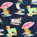USA хлопок Dogs in the Rain( дождь. средний. собака ..)Paws in the Rain Collectionsi- подбородок g ткань темно-синий Michael Miller( Michael зеркало )DCX12400-NAVY