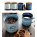 キャニスター　SA01 SALIU  チーク材 ホワイト 白 ブルー 青 木蓋 陶器 日本製 サリュウ  チーク ラウンド 丸型 丸 保存容器 陶器
ITEMPRICE