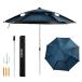 Size: диаметр 220cm_Color: темно-синий ( диаметр 220cm) зонт рыбалка зонт угол настройка место хранения сумка имеется UV cut наклон c функцией складной зонт от солнца навес тент ( темно-синий ( диаметр 