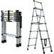Size:4 уровень +5 уровень DayPlus эластичный стремянка лестница самый длинный 1.7m 4 уровень +5 уровень двоякое применение стремянка стремянка складной складной эластичный aluminium лестница для перевозки удобный легкий выдерживаемая нагрузка 150 kg салон уличный обе 