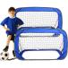 Kapler ребенок футбольные врата сетка для ворот 2 шт. комплект складной перевозка удобный легкий простота установки безопасность проект салон наружный двоякое применение тренировка для для бытового использования 121x66x66cm голубой 