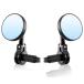 Color:B Pacify мотоцикл зеркало зеркало на руль 360 раз регулировка мотоцикл выдвижной универсальный круглый широкий . поле зрения чёрный CNC левый и правый в комплекте 