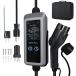 EV�[�d�� �ƒ�p �S�d�����[�h�ؑ։\ 15A-13A-10A-8A/110V-240V SAE J1772 EV �d�C������ �[�d�P�[�u����7.6���[�g�� 100V/200V�ϊ��A�_�v�^�[��5-15P�ϊ�