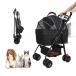 Color: черный [ домашнее животное ., более выход приятный!]chichi осел (Titiroba) домашнее животное Cart разделение тип собака Cart 3WAY собака для коляска домашнее животное Buggy одним движением складной 