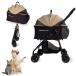 Color: хаки [Nyoniko(nyo Nico )] домашнее животное Cart разъемная модель складной собака Buggy 8 колесо одним движением передний колесо 360° вращение колесо тормоз имеется домашнее животное передвижная корзинка собака для baby ka