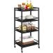 Color: черный IBUYKE плита подставка подставка под печь кухонные тележки место хранения Cart кухня Lux chi-ru Wagon буфет полки открытый подставка место хранения подставка с роликами 