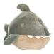 Cuddle Pal - Round Large Shark - Shadow - Stuffed Animal Plush 11.5  ʿ͢