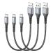 SUNGUY USB C �P�[�u�� 0.3M 3�{�Z�b�g QC3.0�ő�18W�}���[�d �^�C�vc �P�[�u�� 30cm �Z�� type c �P�[�u