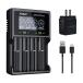 18650 быстрое зарядное устройство XTAR VC4 Plus максимальный 3A зарядка 14500 26650 21700 lithium батарейка зарядное устройство 1.2V AA/AAA одиночный 3