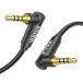 VANAUX 4 высшее AUX кабель обе стороны L type 3.5mm TRRS аудио кабель мужской - мужской разъём джек смартфон / мобильный телефон /PC/