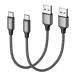 RAVIAD USB Type C �P�[�t?��0.5m/2�{�Z�b�g�^�C�t? C �P�[�t?�� 3A �}���[�d �����e?�[�^�]�� ���ϋv�i�C�����҂�
