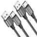 RAVIAD USB Type C �P�[�t?��1m/2�{�Z�b�g�^�C�t? C �P�[�t?�� 3A �}���[�d �����e?�[�^�]�� ���ϋv�i�C�����҂�