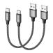 RAVIAD USB Type C �P�[�t?��0.5m/2�{�Z�b�g�^�C�t? C �P�[�t?�� 3A �}���[�d �����e?�[�^�]�� ���ϋv�i�C�����҂�