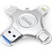 ¹͢ Appleǧ4 in 1 Lightning USB Micro SDץɥ꡼forIphoneiPadMacAndroidäγȥ졼ꥹƥå 128GB/4 I
